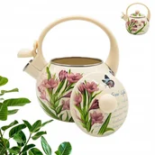 Czajniki na gaz - CZAJNIK tradycyjny klasyczny EMALIOWANY kremowy gaz INDUKCJA 2,2 L KROKUS - miniaturka - grafika 1