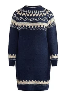 Boline Damska sukienka z dzianiny 81432372, beżowa, niebieska, brązowa, M/L, Beżowy, niebieski, brązowy, M-L - Sukienki - miniaturka - grafika 1