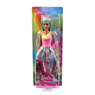 Lalka Barbie Dreamtopia Jednorożec Niebiesko-różowe włosy HGR21 - Lalki dla dziewczynek - miniaturka - grafika 1