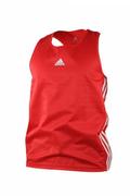 Kimona, stroje i obuwie - Adidas Koszulka męska bokserska, czerwony, rozmiar M - miniaturka - grafika 1