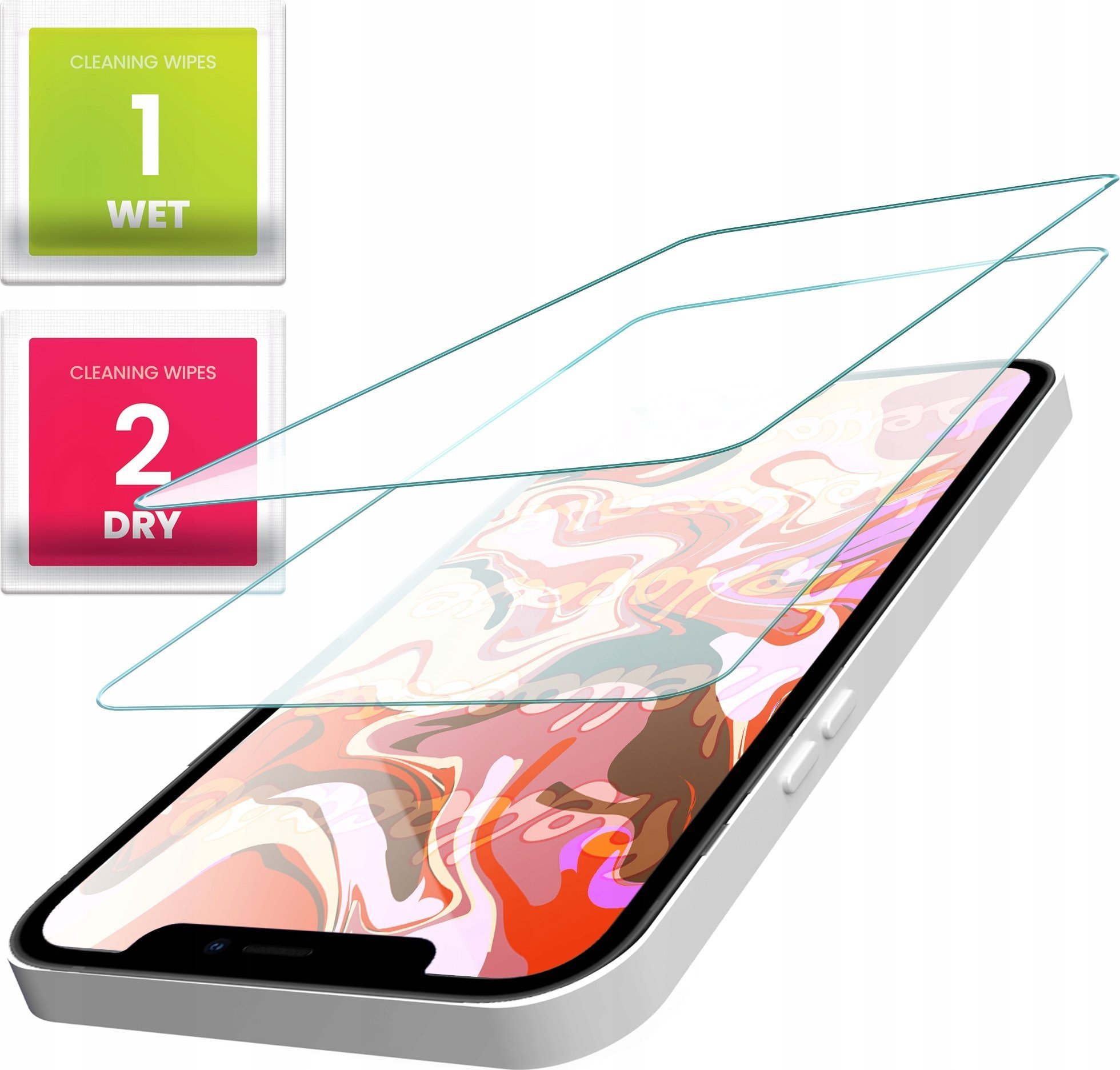 Hello Case 2-PAK Szkło Hartowane do Huawei Mate 20 LITE szybka 9H, płaskie 2.5D