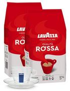 Kawa - Lavazza ZESTAW Kawa Qualita Rossa 2x1kg + filiżanka szklana 468-uniw - miniaturka - grafika 1