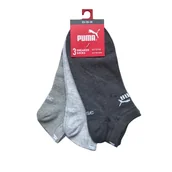 Skarpetki damskie - Skarpety unisex Puma ELEMENTS PLAIN SNEAKER 3-PACK szare 94710910 - miniaturka - grafika 1