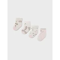 Skarpetki dla dzieci - Zestaw 4 par wysokich skarpet dziecięcych Mayoral 9759 Różowy - miniaturka - grafika 1