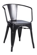 Krzesła - King Home Krzesło TOWER ARM (Paris) czarne KH.43054 - miniaturka - grafika 1