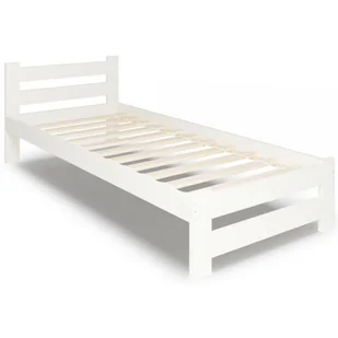 Białe Pojedyncze Łóżko W Stylu Skandynawskim 100X200 N2-A40 - Łóżka Białe Pojedyncze Łóżko W Stylu Skandynawskim 100X200 N2-A40 - Łóżka - miniaturka - grafika 1
