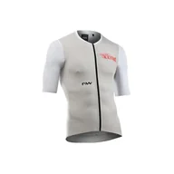Koszulki rowerowe - Koszulka rowerowa gravel mtb NORTHWAVE Essence Evo Jersey UPF50 jasny szary - miniaturka - grafika 1