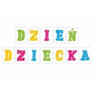 Dekoracje i nakrycia stołu na imprezę - LearnHow Litery dekoracyjne A4 Dzień dziecka - miniaturka - grafika 1