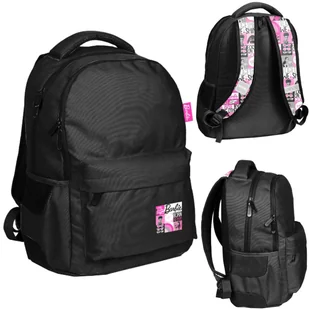 Plecak młodzieżowy Beuniq Barbie Black BB22ZZ-2705 - Paso - Plecaki szkolne i tornistry - miniaturka - grafika 1