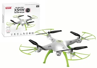 Syma Zdalnie Sterowany Dron X5HW Biało-Zielony - Akcesoria i części modelarskie - miniaturka - grafika 1