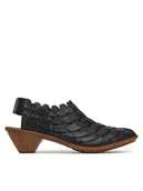 Sandały damskie - Rieker Sandały 46778-01 Czarny - miniaturka - grafika 1