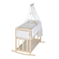 Łóżeczka i kojce - Naturalna kołyska ze schowkiem i baldachimem 90x45 cm Liebhabär – Roba - miniaturka - grafika 1