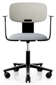 Fotele i krzesła biurowe - HÅG Tion 2140 szary fotel obrotowy - miniaturka - grafika 1