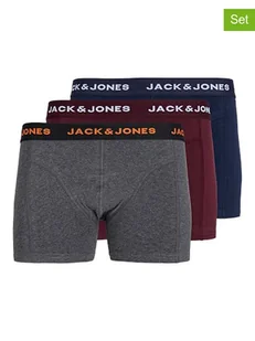 Jack & Jones Bokserki (3 pary) w kolorze granatowym i szarym - Majtki męskie - miniaturka - grafika 1