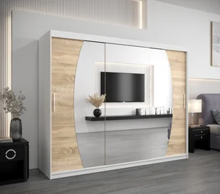 MINIO szafa 250 cm ELYPSE biały mat / dąb sonoma - Szafy - miniaturka - grafika 1