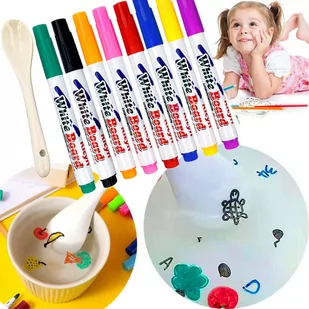 WKS, Flamastry do rysowania po wodzie 8szt. - Zakreślacze - miniaturka - grafika 1