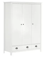 Szafy - Klasyczna biała trzydrzwiowa szafa M0-H76 - miniaturka - grafika 1