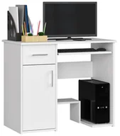 Biurka - Elior Białe biurko skandynawskie z szafką F4-D80 - miniaturka - grafika 1