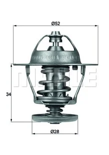 Termostat, płyn chłodzący Mahle TX 68 88D - Termostaty - miniaturka - grafika 1