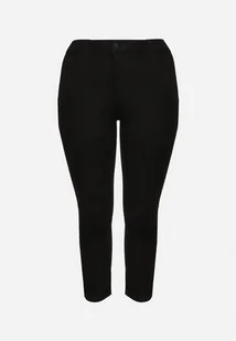 Czarne Klasyczne Jeansy Regular z Bawełną Neveiria - Spodnie damskie - miniaturka - grafika 1