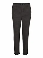 Spodnie damskie - Vero Moda Damskie spodnie VMMAYA MR Loose THEA Check Pant NOOS spodnie, Black/Checks:Port Royale/Grey/Brown, XS/30 - miniaturka - grafika 1
