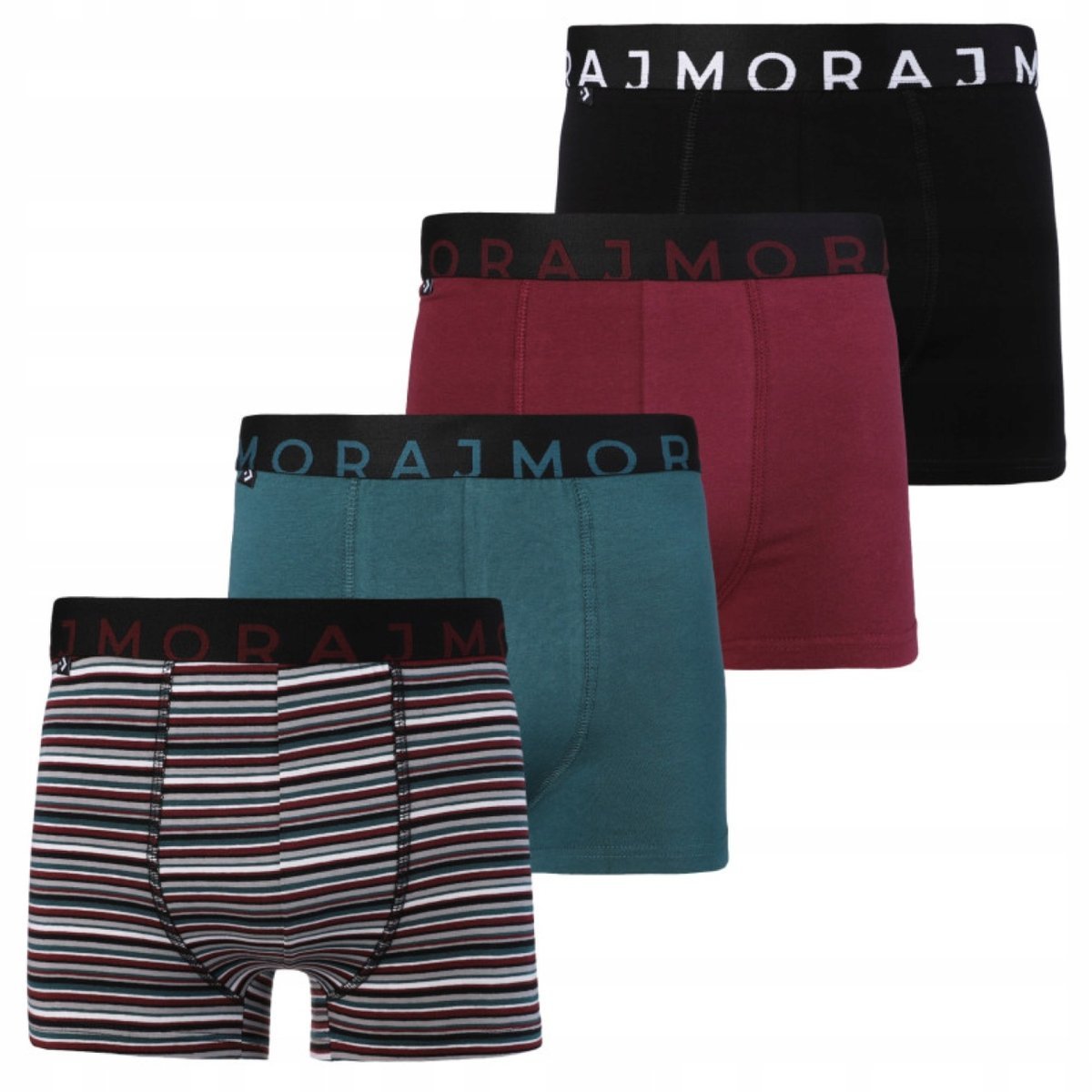 4X Bokserki Męskie Majtki Klasyczne Bawełniane Zestaw Komplet 4Pak Moraj M