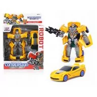 Samochody i pojazdy dla dzieci - Składany Auto-Robot Transformers Wojownik Yellow - miniaturka - grafika 1