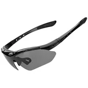 Okulary sportowe - Okulary rowerowe ROCKBROS 10143 Czarny - miniaturka - grafika 1