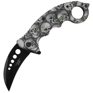 Nóż składany karambit Herbertz CJH Skulls, Black Blade (ART000137 - 572413) - Noże - miniaturka - grafika 1