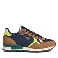 Buty dla chłopców - Sneakersy Pepe Jeans PBS30576 Brązowy - miniaturka - grafika 1