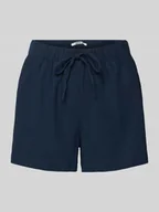 Spodenki damskie - Bermudy o kroju relaxed fit z mieszanki wiskozy i lnu model 'GOA' - miniaturka - grafika 1