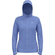 Bluzy damskie - Bluza rozpinana z kapturem damska ODLO Tencia Mid Layer Hoody Full Zip - miniaturka - grafika 1