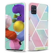 Etui i futerały do telefonów - Pokrowiec Etui Do Samsung Galaxy A51 4G / M40s w Tęczowy Marmur No. 11 Obudowa Case Cover Silikon Plecki Cadorabo - miniaturka - grafika 1