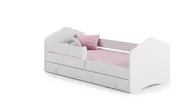 Łóżka dla dzieci i młodzieży - Łóżko dla dziecka, FALA, barierką, z szufladą, z materacem, 160x80 cm - miniaturka - grafika 1