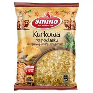 Amino Zupa błyskawiczna kurkowa po podlasku z prażoną cebulką i szczypiorkiem 61 g - Zupy w płynie - miniaturka - grafika 1