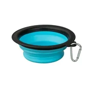 Sprzęt podróżny i transportery dla psów - Miska składana podróżna niebieska M198 - miniaturka - grafika 1