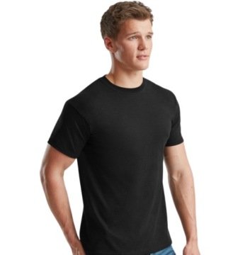 T-shirt Gruba Koszulka Męska 100% Fruit of the Loom 610440 Czarna L