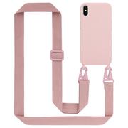 Etui i futerały do telefonów - Łańcuszek Etui Do Apple iPhone XS MAX Pokrowiec w LIQUID RÓŻOWY Silicone TPU Obudowa Ochronny Cadorabo - miniaturka - grafika 1