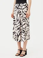 Spódnice - Vila Spódnica plisowana Nitban Print 14068477 Beżowy Regular Fit - miniaturka - grafika 1
