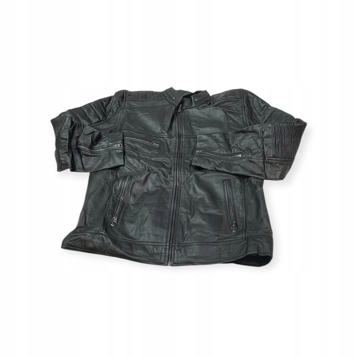 Skórzana kurtka męska czarna REAL LEATHER L