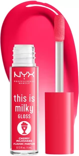 NYX PROFESSIONAL MAKEUP THIS IS MILKY GLOSS 13 Cherry Milk Shake 4ml - Błyszczyk do ust 13 Cherry Milk Shake - Błyszczyki do ust - miniaturka - grafika 2