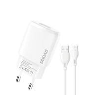 Ładowarki do telefonów - Dudao ładowarka sieciowa USB-A 7.5W + kabel USB-A - USB-C 1m biały (A1sEUT) - miniaturka - grafika 1