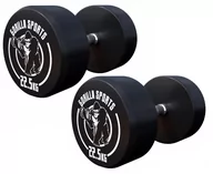 Hantle i ciężarki - 22,5 kg Hantla stała żeliwna gumowana - miniaturka - grafika 1