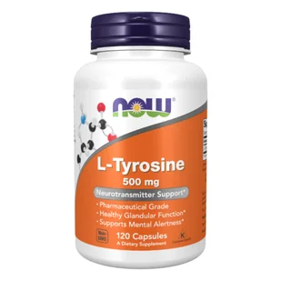 Now Foods NOW L-Tyrosine 500mg 120caps - Witaminy i minerały - miniaturka - grafika 1