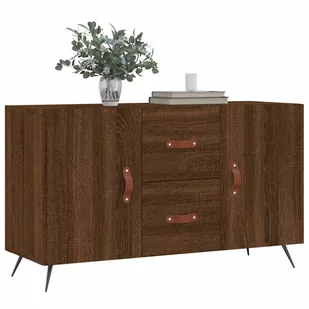 Komoda, brązowy dąb, 100x36x60 cm, materiał drewnopochodny Lumarko! - Komody - miniaturka - grafika 4
