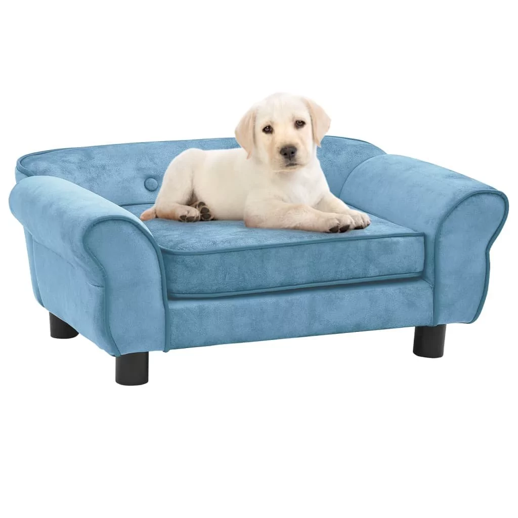 Sofa dla psa, turkusowa, 72x45x30 cm, pluszowa