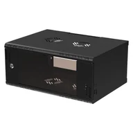Szafy rack - Szafa wisząca Professional 19" 4U, 450mm, drzwi szklane, czarna - miniaturka - grafika 1