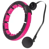 Pozostały sprzęt i akcesoria do ćwiczeń - Hula hop HMS HHM16 Czarno-różowy - miniaturka - grafika 1