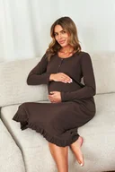 Piżamy ciążowe - Długa koszula nocna z długim rękawem - miniaturka - grafika 1