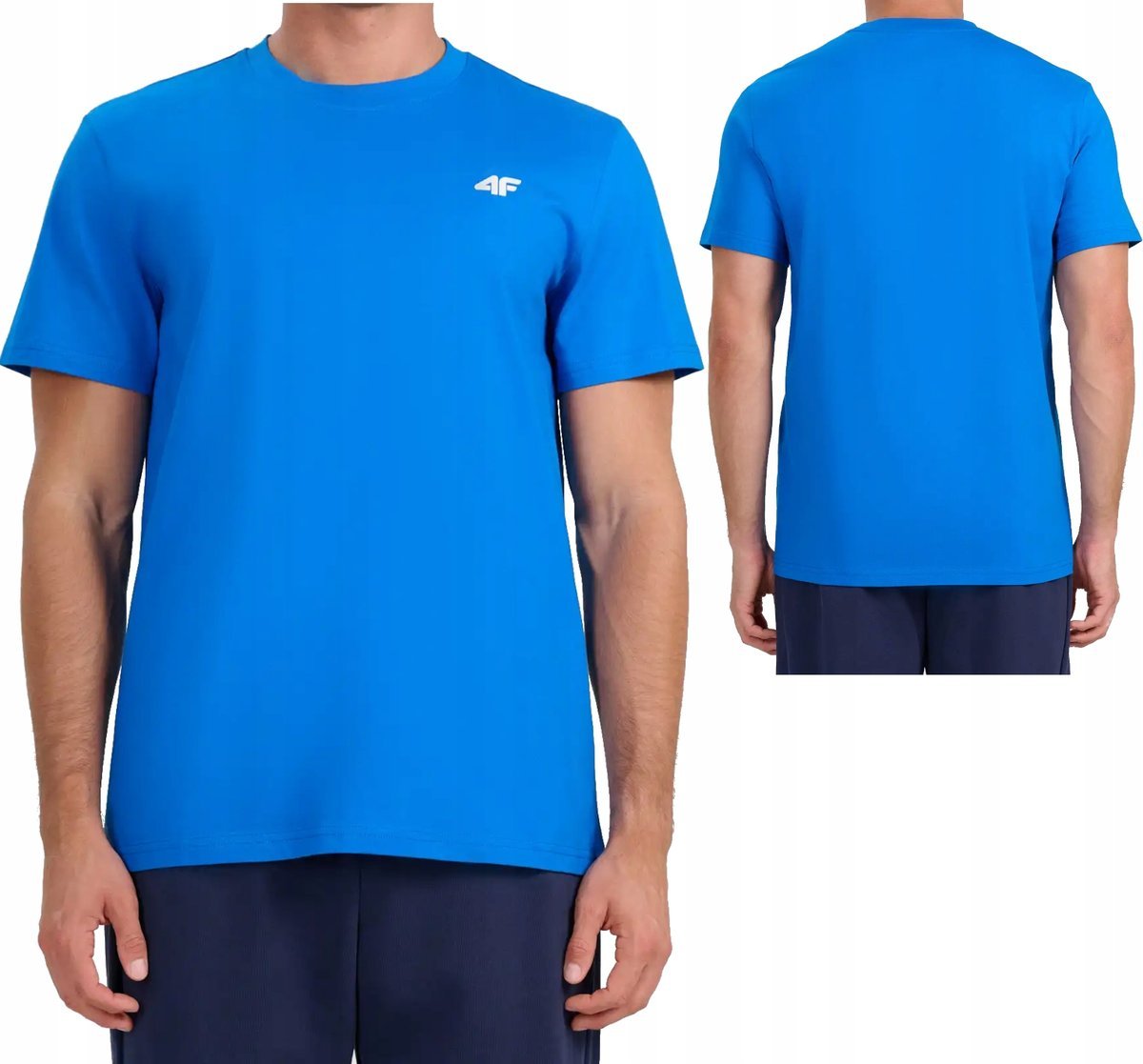 Bawełniana koszulka 4F T-shirt męski M3341 niebieski r. 3XL